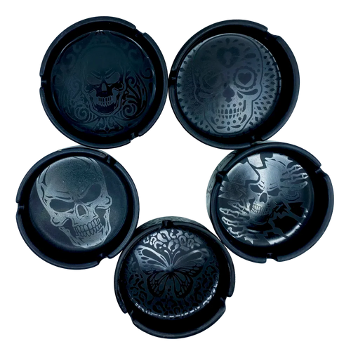 Round Ceramic Black Ashtray