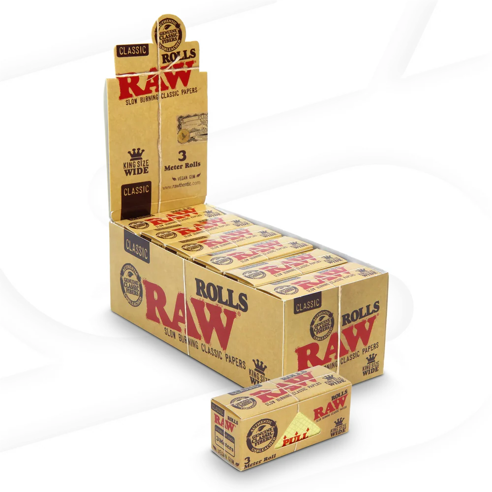 RAW - Classic King Size Wide 3 Meter Rolls