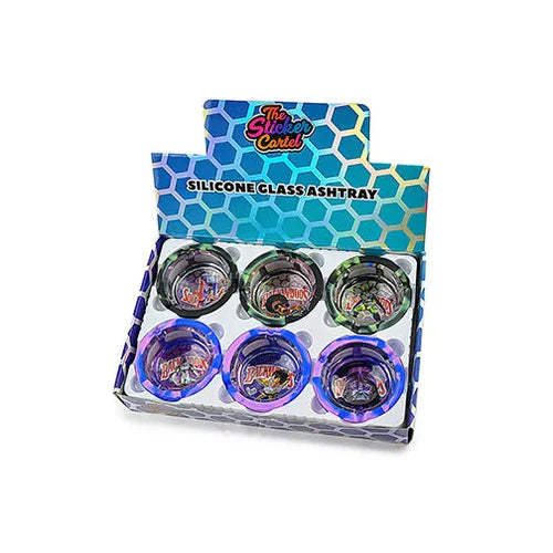 Woods Holographic Glass Ashtray with Silicone Sleeve